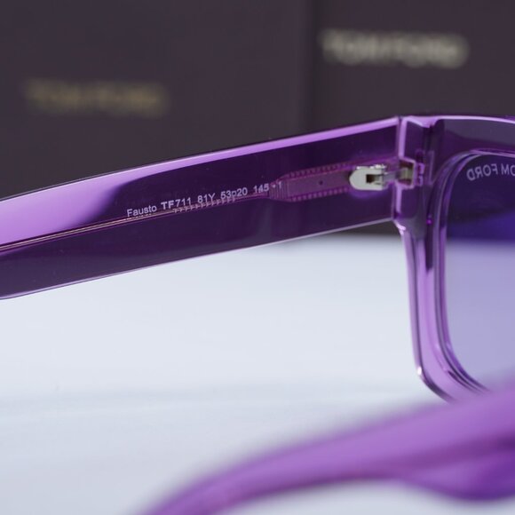 Tom Ford FT0711 81Y Fausto Square Sunglasses - Violet main image 4